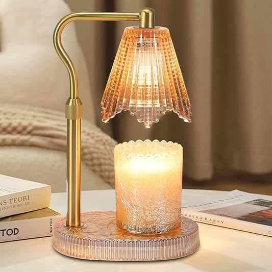 Candle Warmer Lamp with Height Adjustment - Electric Wax Melt Warmer with Timmer and Dimmer for Scented Candle Wax, Homer Décor and House Warming Birthday Gifts for Women Mom