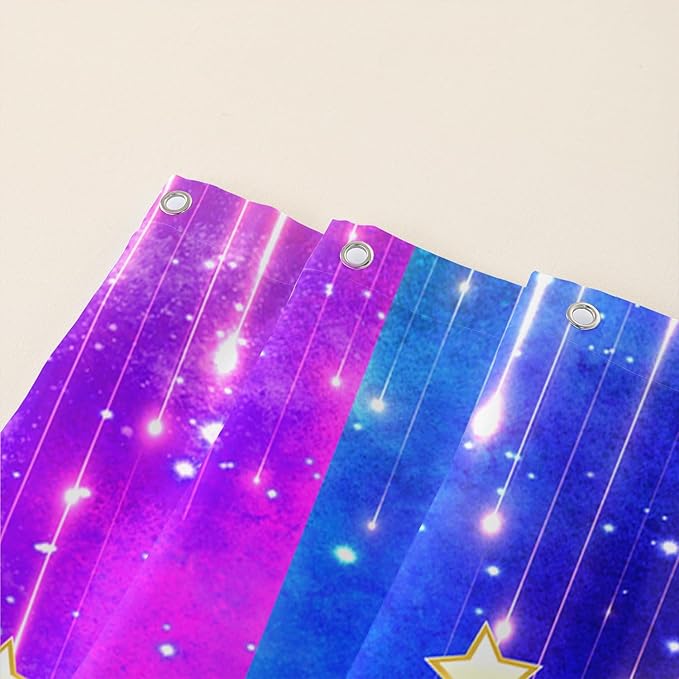 AILONEN Butterfly Shower Curtain,Red and Blue Butterfly Bath Curtain,Tie Dye Starry Rainbow Modern Decorative Shower Curtain with 12 Plastic Hooks (Kids/Girls/Women/Teen/) 60" W*72" H