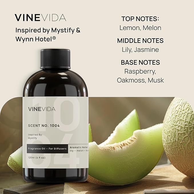 VINEVIDA Hotel Fragrance Collection - 4 Pack Diffuser Oils - Cold Air Diffusers - Scents No. 1005, 1018, 1011, 1004