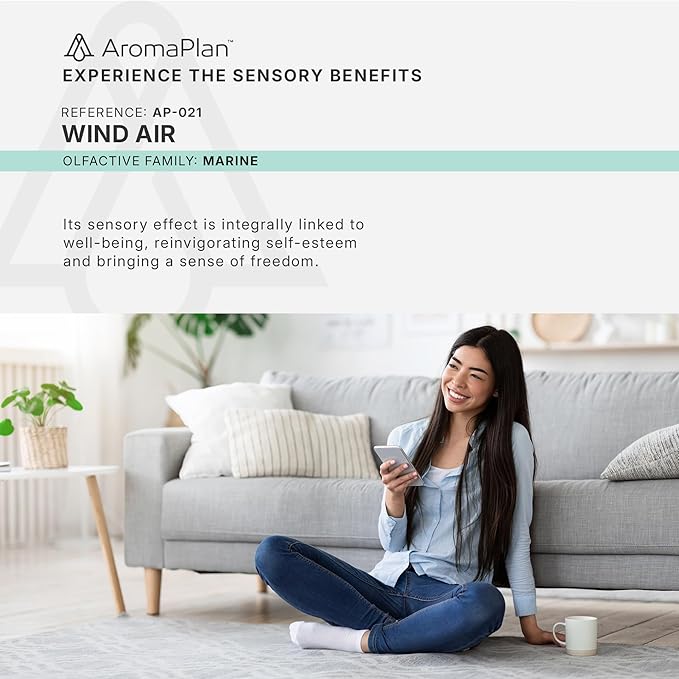 Aromaplan Hotel Scents Wind Air 5 Fl Oz (148ml), Home Luxury Aroma & Hotel Fragrance Diffuser Oil- Hotel Diffuser Oil for Aromatherapy- USA Made, Bigger Bottle, Bolder Aroma & Longer Lasting