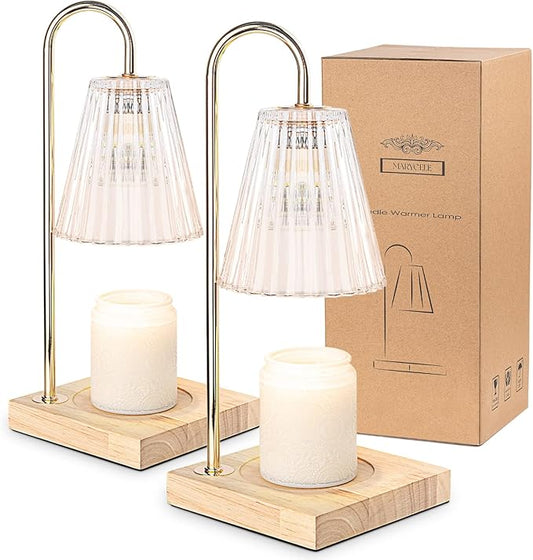 Candle Warmer Lamps 2 Pack, Electric Candle Warmer Lamp with Timer and Bulbs for Jar Candles, Aesthetic Home Decor, Gifts for Women, Graduation Gifts for Teacher