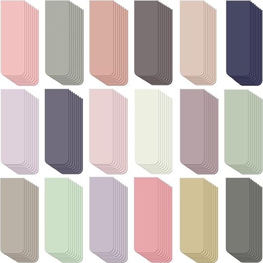 Henoyso 108 Pieces Magnetic Bookmarks Bulk, 18 Colors Book Marker Clips Colorful Page Marker for Women Book Lovers Reader Teacher Students Reading Supplies, Printing on 2 Side, 2.4 x 0.8 Inch