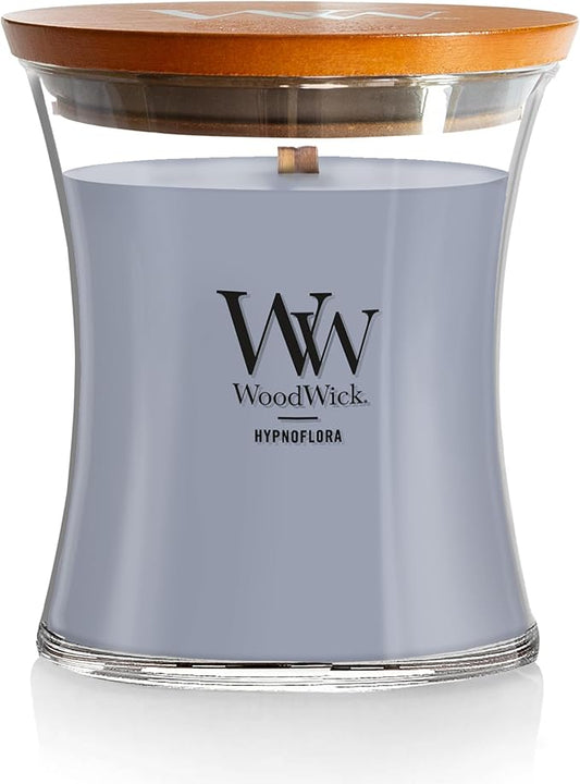 WoodWick Hypnoflora Scented Medium Hourglass Candle, Crackles as it burns, Perfect for gifting or home décor, 9.7oz