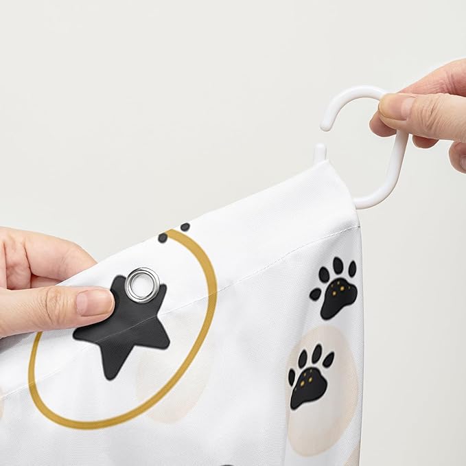 AILONEN Cute Lion Shower Curtain for Bathroom, Children Kwwaii Animal Bathroom Curtain Decor,Printed Bath Curtain for Boys Girls 48" W*72" H Polyester Waterproof Bathroom Curtain with 12 Hooks