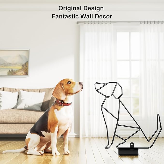 Alsonerbay White Corner Shelf Wall Mount, 4 Tier Floating Shelf for Wall Storage, Rustic Wood Shelves for Bedroom, Living Room, Bathroom, Entryway, Garage (Dog Shaped)