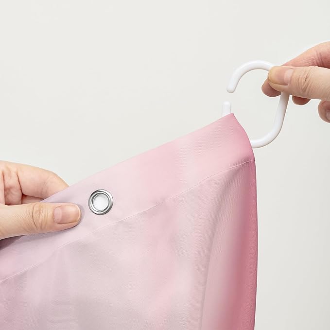 AILONEN 3D Beautiful Cat Shower Curtain,Kawaii Kitten Shower Curtain Set for Kids Boys Girls,Cat Lovers Animal Shower Curtain for Bathroom,Pink Rose Bath Curtain with Hooks,48" W*72" H