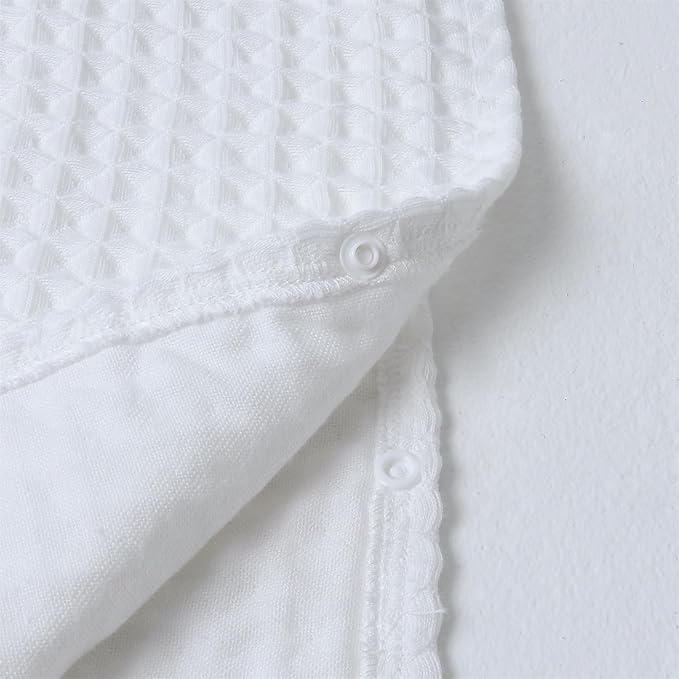 Hooded Bath Towel for Kids Extra Soft Absorbent Bath Poncho for 0-4 Years Premium Waffle + Muslin Cotton