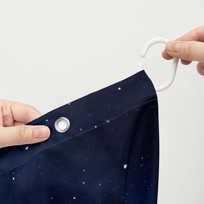 AILONEN Lion Shower Curtain for Kids Boys Teens,Galaxy Sunflower Lion Bath Curtain for Bathroom Decor,Modern Romantic Polyester Waterproof with 12 Plastic Hooks 36" W*72" H