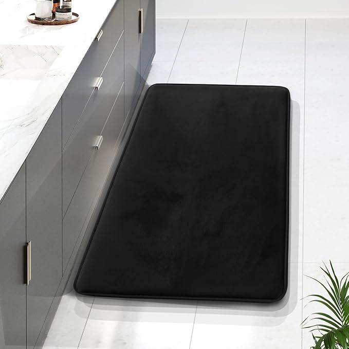 Clara Clark Bathroom Rugs, Velvet Memory Foam Bath Mat, Non-Slip Bath Rugs, Machine Wash, Dries Quickly, Ultra Soft Plush Bath Mats for Bathroom,