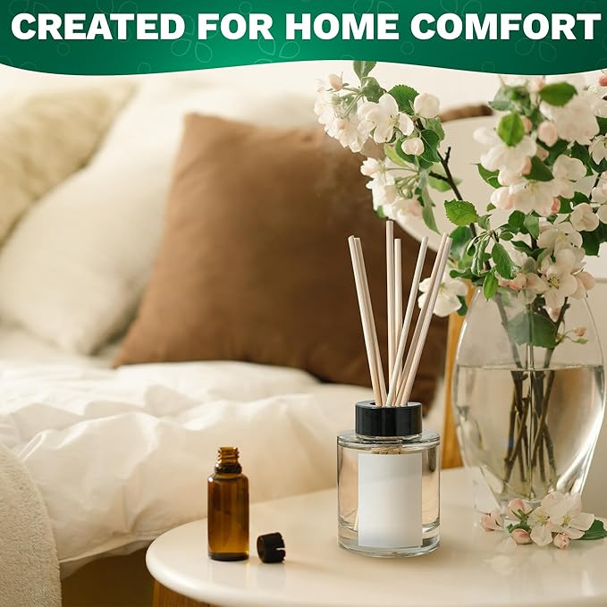 100 Pcs Bamboo Reed Diffuser Sticks - 10" Reed Sticks for Oil Diffuser, Good for DIY and Crafts, Easy to Use and Lightweight, Suitable for Living Room, Kitchen, Bathroom, Bedroom, and Office