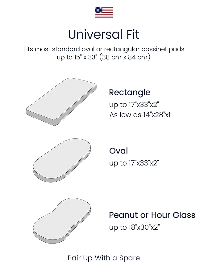 TotAha Premium Stretchy Bassinet Sheets for Baby Girl, Silky Comfort Cradle Sheets Fitted 18 x 36 for Oval, Rectangular, Hourglass Mattress, Hypoallergenic, Buttery Soft 2-Pack (Floral & Pale Pink)