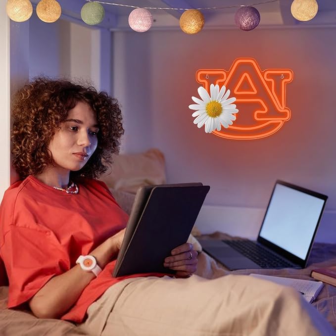 University Neon Sign for Wall Decor,University LED Neon Light Sign,Football Neon Signs,Neon Signs for Man Cave,College Name Lights,Dorm Decor for Students,Men,Teens,Size 13.8 * 11.8inch(FMXD384)