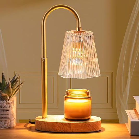 Candle Warmer Lamp Electric - Modern Candle Light Warmer with Adjustable Height, Timer for Bedroom & Living Room Home Decor Wax Melt Scented Wax Home Fragrance Accessories Dorm Lampshade