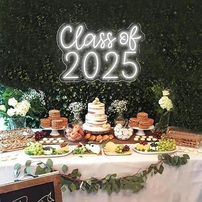 Class Of 2025 Neon Sign, Custom Congrats Grad Party LED Neon Light Sign Prom 2025 Graduation Party Backdrop Decor Welcome Sign,Gift for Graduate