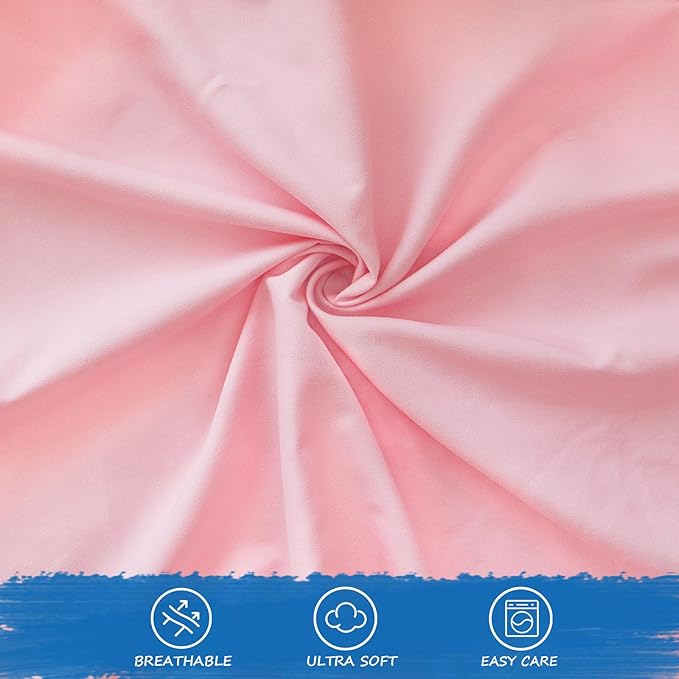 Nap Mat Cover 19" x 45" x 4" Fit for ECR4Kids Everyday Folding Rest Mat, Super Soft & Breathable Microfiber Baby Nap Mat Sheet for Preschool or Day Care, Boys and Girls, Pink