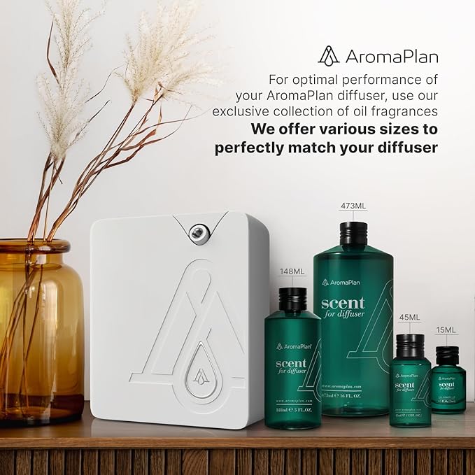 AromaPlan Smart Scent Air Machine for Home, Hotel, Spa, Office– Cold Technology, Hotel Collection Diffuser, Waterless Whole House, White