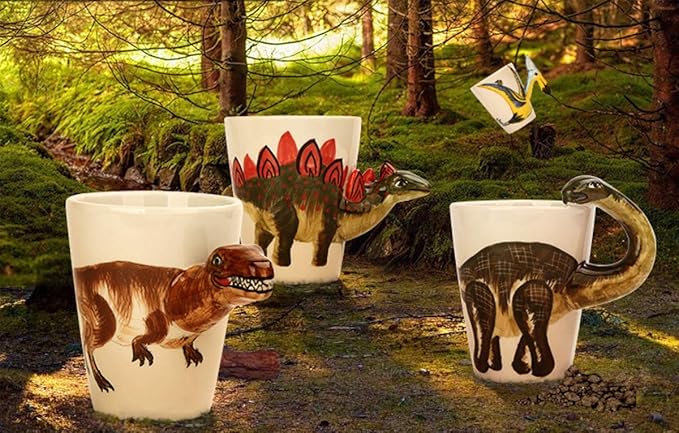 Hand-painted Animals Ceramic Mug (13.66oz) (Tyrannosaurus Rex)