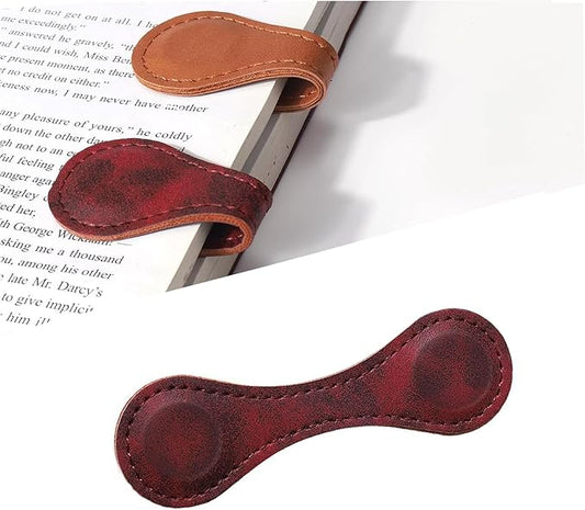 Magnetic Bookmarks，Magnetic Leather Bookmark， Magnetic Bookmarks for Women，Gifts for Women, Book Lovers, Family, Friends, Kids, Readers