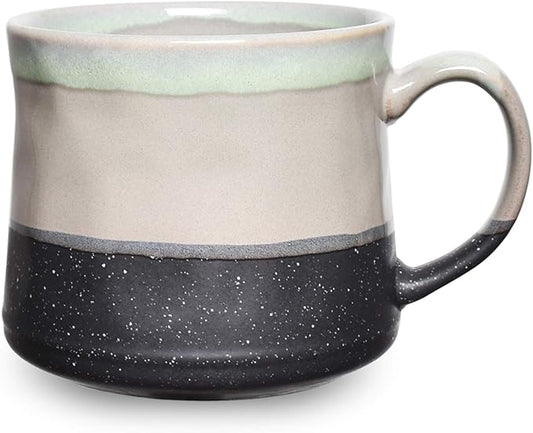 Bosmarlin Large Ceramic Coffee Mug, Big Tea Cup, 7 Colors to Choose, 21 Oz, Dishwasher and Microwave Safe, 1 PCS… (Grey)