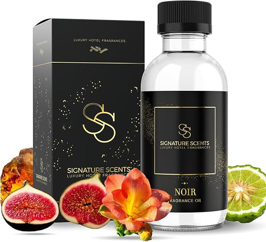 Luxury Hotel Diffuser Oil for Hotels and Homes - Aromatherapy Oils for use with an Essential Oil Diffuser at Home - Fragrance-Scent Diffuser Oil Blend (Noir) 4.05fl oz (120ml)