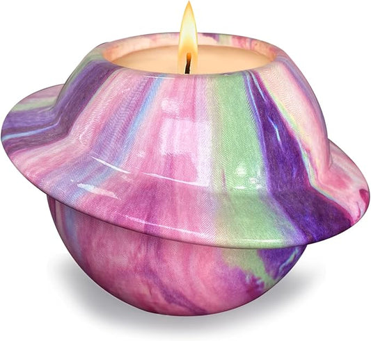 Premium Scented Candle - Strong Rose, 8 Oz Large Jar, Pink Ceramic, 100% Natural Soy, Non-Toxic, Ideal for Aromatherapy, Gifts & Home Décor
