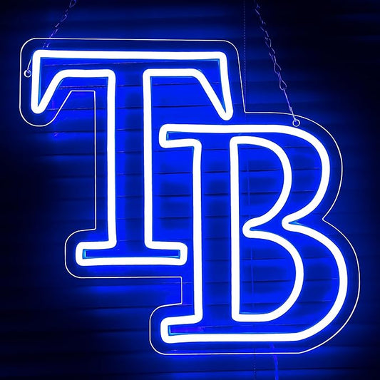 Neon Sign Baseball Team Logo Neon Light Up Sign for Wall Led Sign for Bedroom Gifts for Baseball Fans Neon Sign for Man Cave 5V USB Powered Size 13.3 * 12.6inch(ZYLD139)