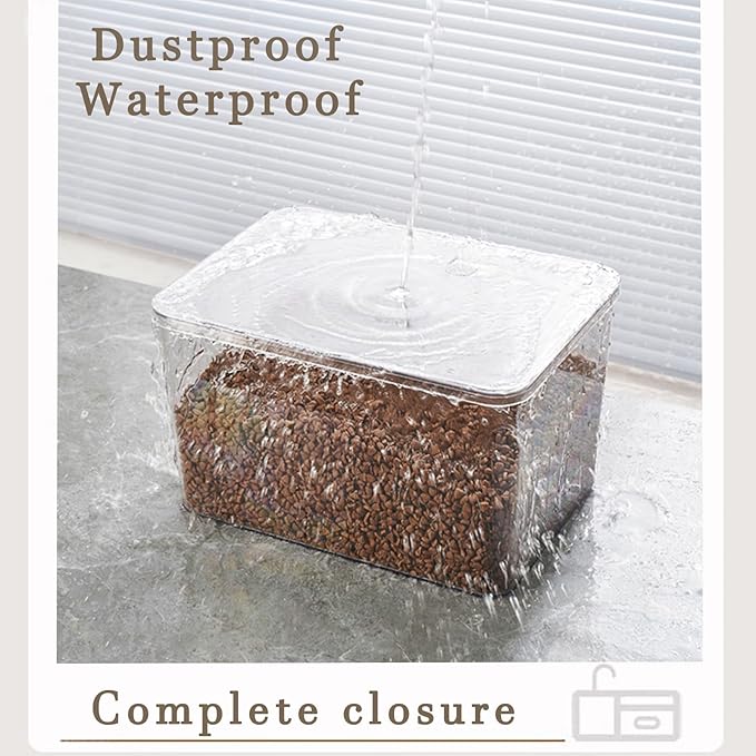 Clear plastic storage bins with LIDS-4packs,storage containers for snacks, cosmetics, books, dog food, Storage Organizer for Nursery，Kitchen, Living room,Bedroom, Bathroom, Office