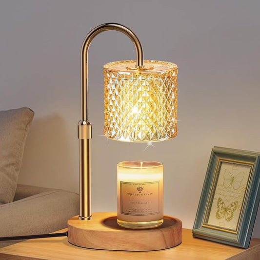 Candle Warmer Lamp with Timer Dimmer Adjustable Height for New Home Decor,Birthday Gifts for Women,Candle Warmer with 2 Bulbs for Women Mom Christmas Mother's Day Gfit