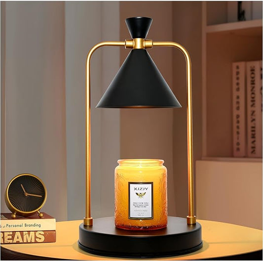 Candle Warmer Lamp with Timer Dimmer,Electric Candle Wax Warmer,Candle Lamp with Large Base for Scented Jar Candles,Gifts for Mom Women,House Warming Gifts for New Home Decor,Black