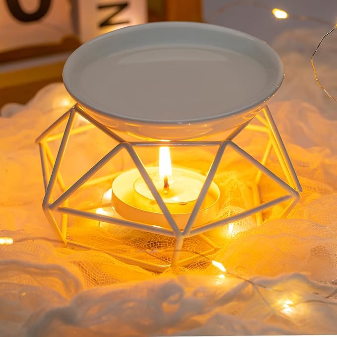 Wax Oil Burner Metal | Oil Wax Melt Burner | Canlde Tealight Holder | Scented Diffuser | Spiriual Gifts for Home Decoration