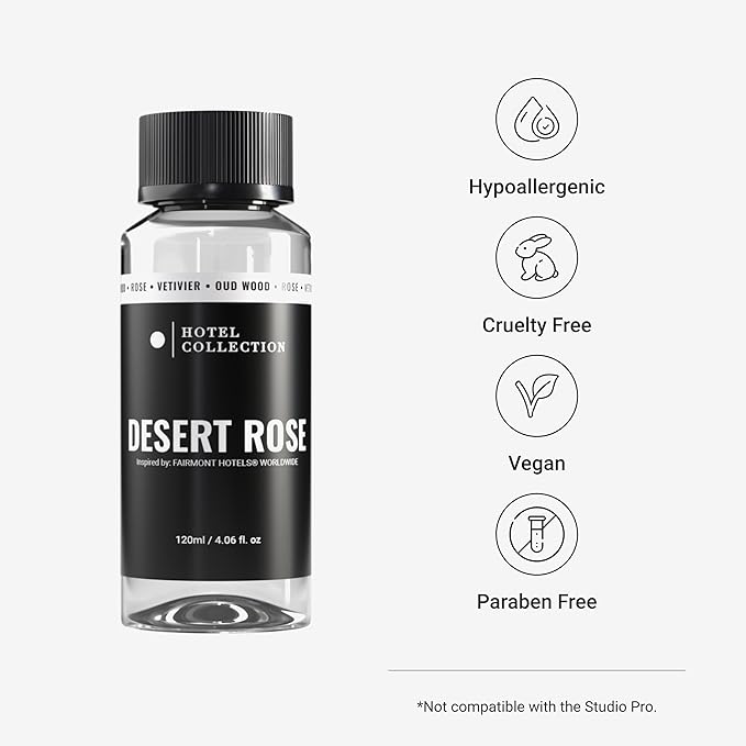Hotel Collection - Desert Rose Essential Oil Scent - Luxury Hotel Diffuser Oil - Rose, Praline, Wood & Vetiver - for Essential Oil Diffusers - 120mL