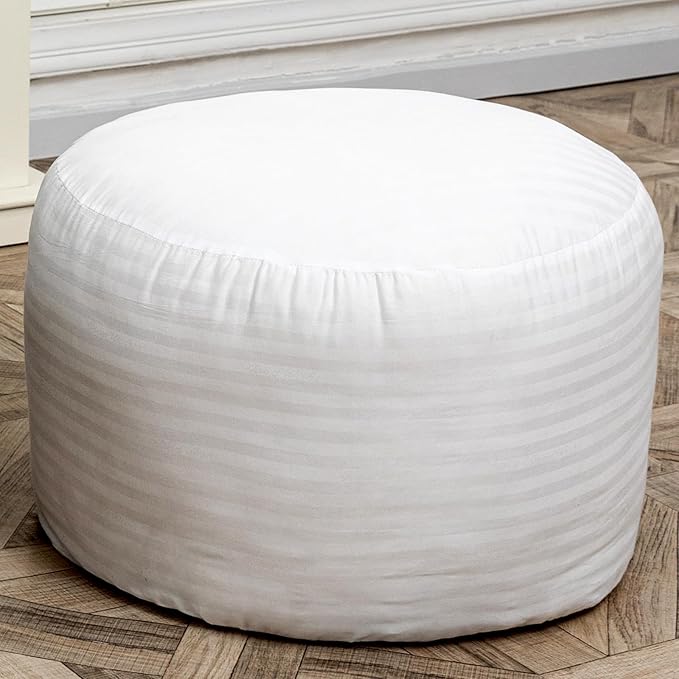 Asuprui Pouf Filler PP Cotton Footstool Pouf Stuffing Pouf Insert Ottoman Filler Bean Bag Filler 20x20x12 Inches Round