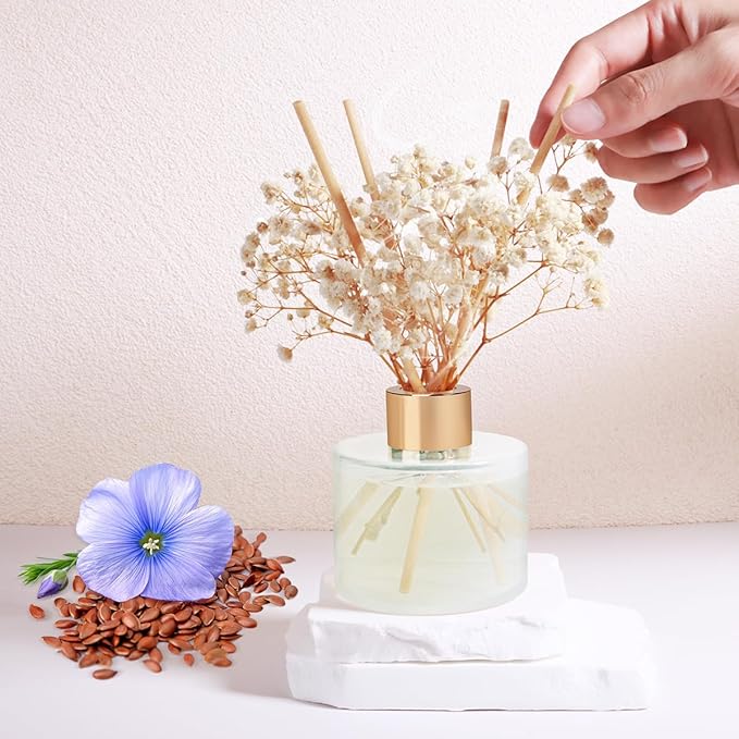 Scent Diffuser Set, 5.28oz(150ml) Linen Scent Diffuser with 8 Sticks Long Lasting Fragrance for Home, Bathroom, Room Decor