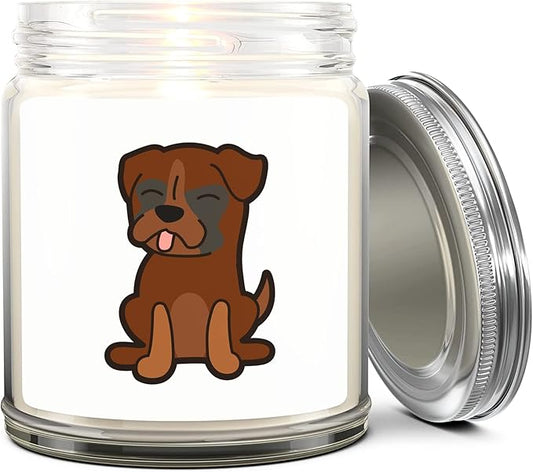 1OAK Lavender Scented Candles - Dog Mom Gifts for Women - Dog Candle - Made in USA (Boxer)