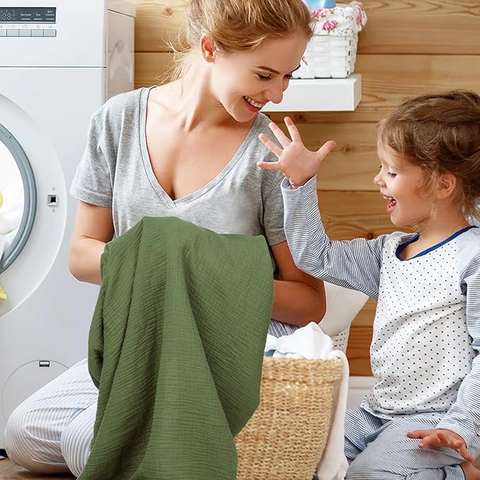 Muslin Changing Pad Cover for Baby Girls Boys-2 Pack 17"x 33" Cotton Soft Breathable Diaper Changing Pad Cover-Breathable Changing Pad Sheets-Neutral Boho Baby Showers Gift-Olive Green & Beige Colors