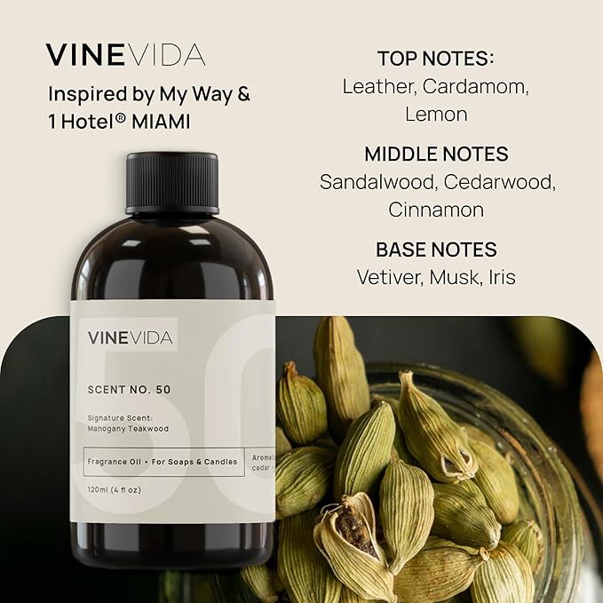 VINEVIDA [128 Fl Oz] Scent NO. 1000 Inspired by My Way Fragrance Oil For Cold Air Diffuser, Aromatic Notes of Leather Lemon Sandalwood, Essential Oil for Diffuser Oil Refill & Air Freshener Room Spray