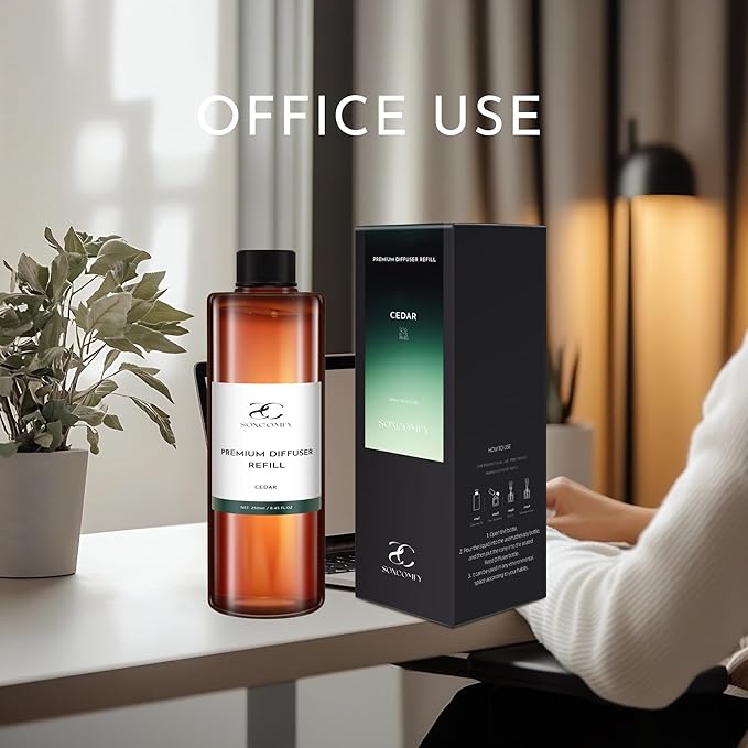 Diffuser Oil Luxury Essential Oils for Diffuser Refill & Air Freshener,Long-Lasting Natural Home Fragrance and Hotel Scent for Diffusers - 8.45 Fl.oz(250ml), Cedar