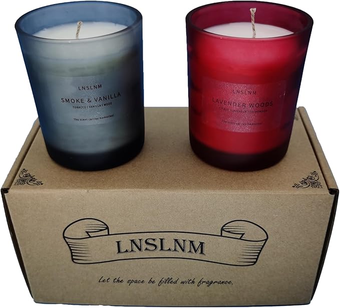 Aroma Candle Set | Fashion Simple Candle Set for Home Time, Holiday Ambiance, Housewarming Essentials, Aroma Candle Gift Set Soy Candles Natural Lavender & Vanilla Scents