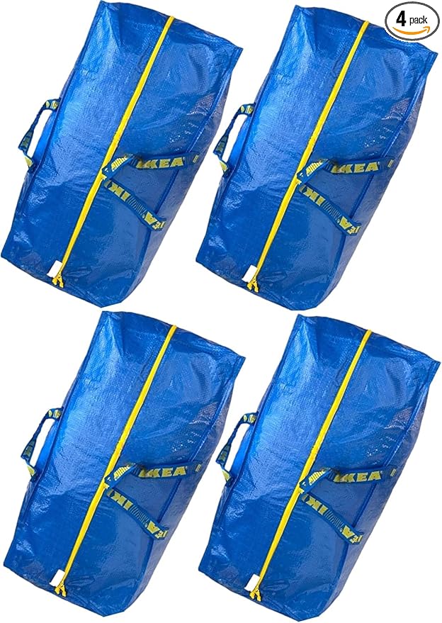 IKEA 901.491.48 Frakta Storage Bag, Blue, 4 Pack