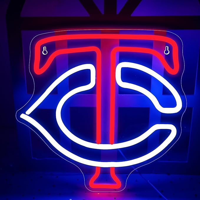 FMXD149 Neon Sign for Wall Decor - Sports Wall Decor, Man Cave, Teen Room, Baseball Fan Gift, Size 13.4 * 13.4 inches