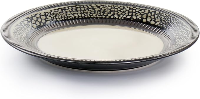 Elama Desert Sand 16 Piece Stoneware Dinnerware Set, Brown