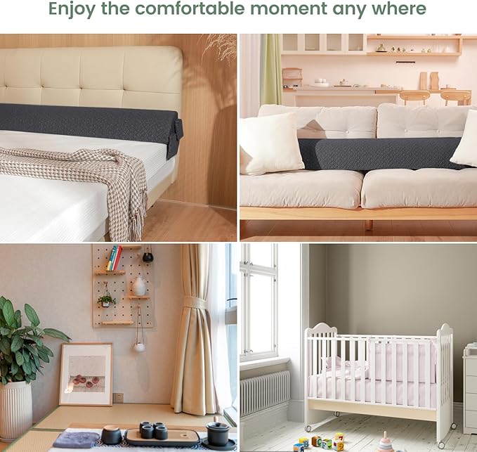 Bed Wedge Pillow Headboard/Bed Gap Filler/Mattress Gap Filler Full 54"x8"x6" to Fill The Gap (0-6") Between Headboard and Wall Firm Support Pillow