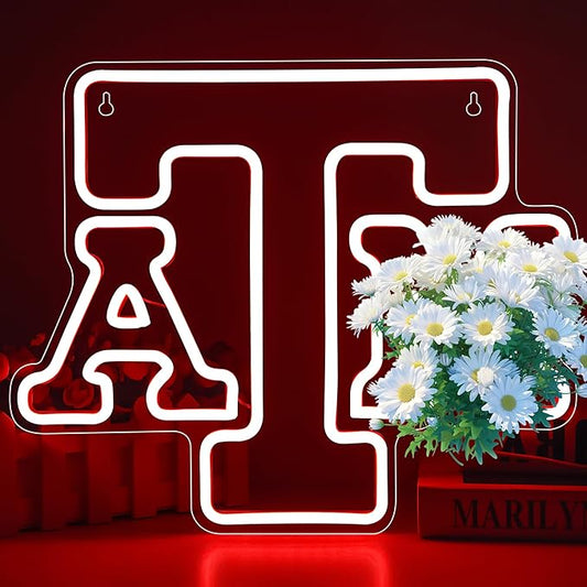 ATM Neon Sign for Wall Decor,College ATM Neon Led Sign for Bedroom,American Football Team Logo Neon Sign for Room Decor,University Name Light Up Signs for Man Cave, Dorm Decoration for College