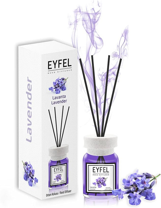 EYFEL Reed Diffusers for Home – Lavender Reed Diffuser Set 4.05 fl oz Oil Diffuser Sticks, Bathroom Diffuser, Home Fragrances, Scented Sticks, Home Décor