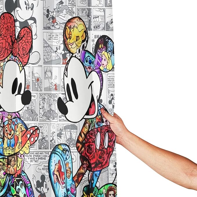 Cartoon Shower Curtain Bath Curtains Anime Theme Bathroom with Hooks 72X72 Inches (style3)