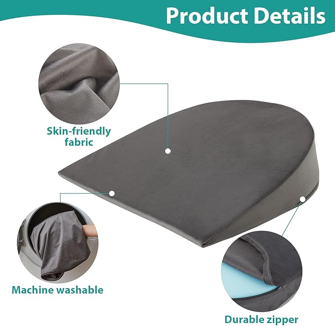 Pregnancy Wedge Pillows for Side Sleeping, Memory Foam Pregnancy Pillow, Belly Pillow Pregnancy for Sleeping, Maternity Pillow for Pregnant Women, Belly Support Short Plush 14.5*13.5*4 Inch