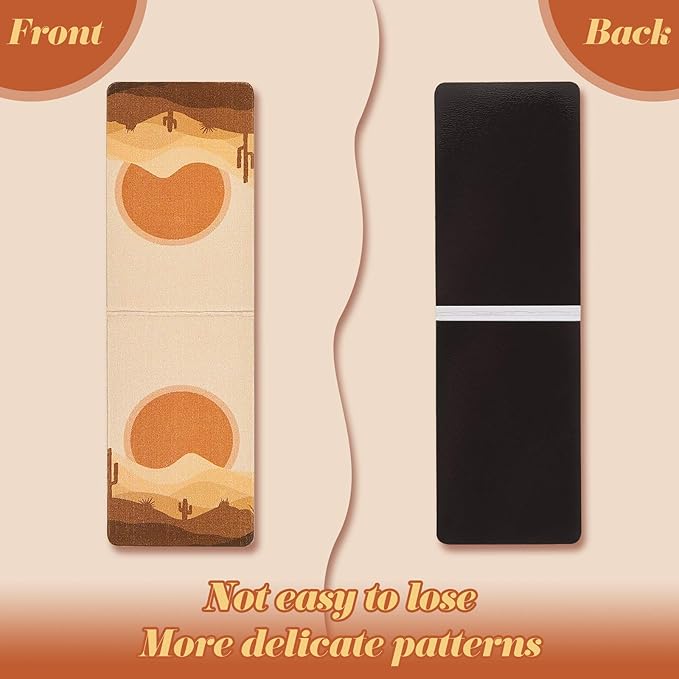 10 Pieces Boho Sun Magnetic Bookmarks Book Markers Magnet Page Markers Assorted Inspirational Book Set with Landscape for Students Teachers Reading