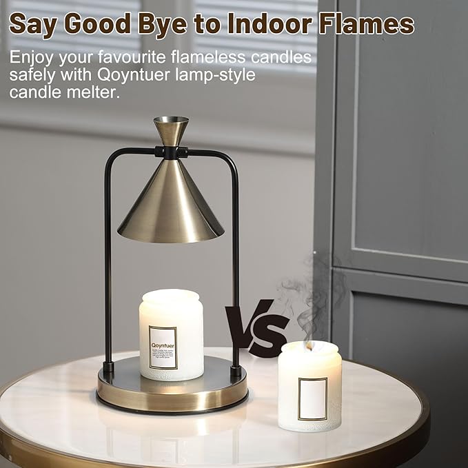 Candle Warmer Lamp with Timer Dimmer, Birthday Gifts for Women Mom, House Warming Gifts New Home Room Decor, Plug-in Operated Wax Melt Warmer for Scented Jar Candles with 2 Bulbs