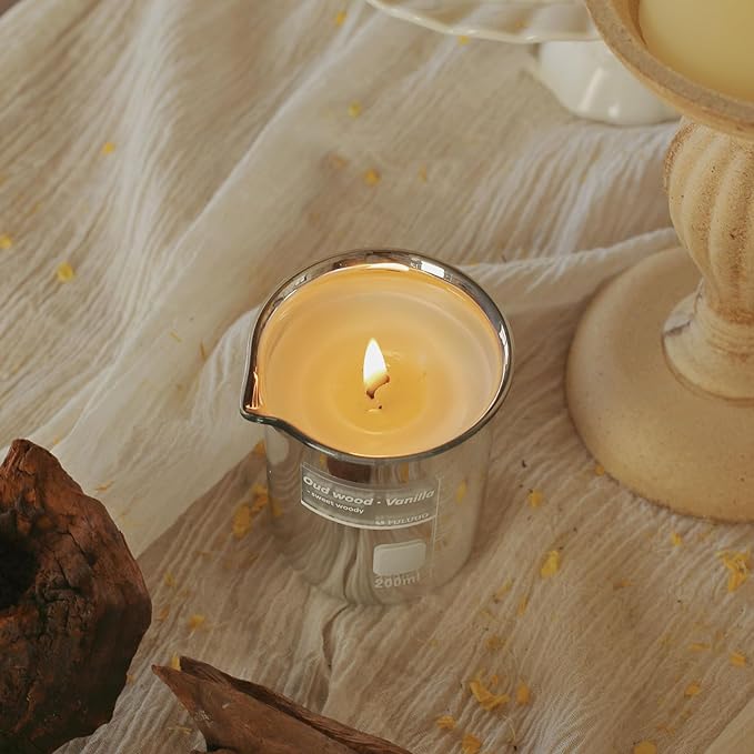 Vanilla Candles for Home - Natural Soy Candles | Christmas Gifts for Women Men | 40 Hours Long Burning 7oz