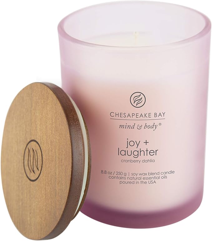 Chesapeake Bay Candle Scented Candle Joy + Laughter (Cranberry Dahlia) Medium Home Décor